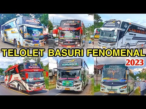 Kompilasi Klakson Telolet Basuri Bus Indonesia Yang Fenomenal | OM TELOLET OM TERBAIK 2023 🔥