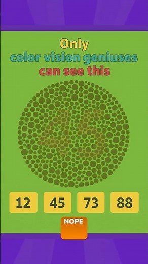 👁️ Can you spot the hidden number? 🔎Only color vision geniuses will get it! ✨
