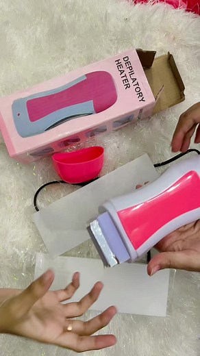 Full-Body Hair Removal with 3-in-1 Depilatory Wax Heater & Roll-On Epilator