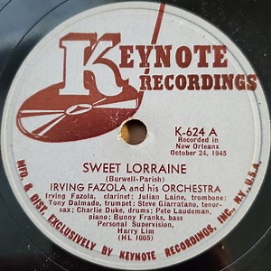 Irving Fazola And His Orchestra - Sweet Lorraine / Clarinet Marmalade