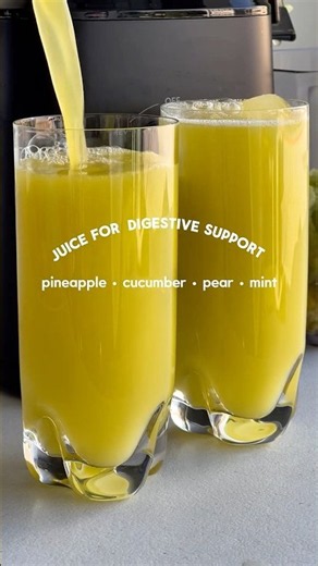 Juice for Digestive support | pineapple cucumber pear mint juice