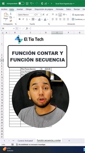 Excel más potente con CONTAR y SECUENCIA 💻 #ElTioTech #Excel #excellence #exceltutorial #shorts | El Tio Tech