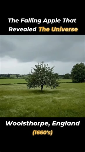 AI Time Tales on Instagram: "An apple fell… and the universe changed forever. 🍎✨ This is the REAL story of how Isaac Newton discovered gravity — not the myth you learned in school. From a silent English orchard to candlelit nights filled with wild equations, Newton uncovered the invisible force that holds our world together. Dive into the moment that sparked modern physics — and reshaped human understanding forever. #Gravity #Newton #ScienceHistory #HistoricalDiscovery #AITimeTales #Documentary