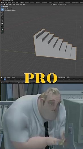 Easy way to make stairs in blender #blender #blender3d #blendertutorial