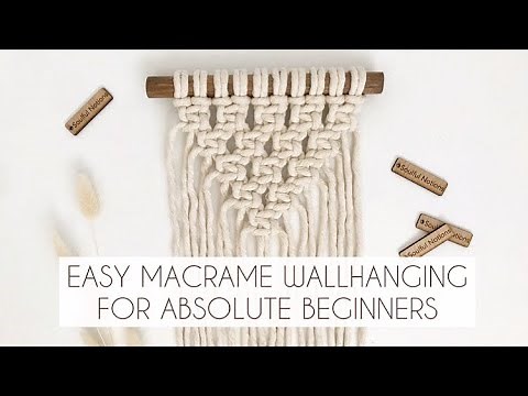 EASY MACRAME WALLHANGING FOR ABSOLUTE BEGINNERS | SLOW, STEP BY STEP TUTORIAL | DIY: MACRAME