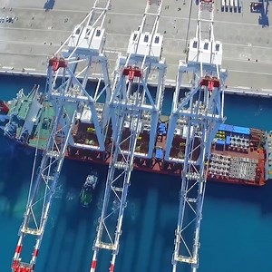 4.6K views · 33 shares | We never get tired of watching this spectacular video of three ship-to-shore cranes arriving at APM Terminals MedPort Tangier in early 2018. Officially opened two months ago, the terminal is one of the most technologically-advanced, safest and efficient in the world, with an annual capacity of 5 million TEUs. Find out more: https://bddy.me/33gSTsR #APMTerminals #LiftingGlobalTrade #ShippingServices #Tangier #Morocco | APM Terminals | Facebook