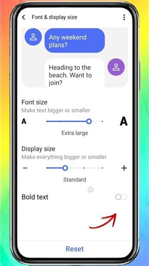 Phone me text ko bold kaise kare || How to enable bold text on mobile