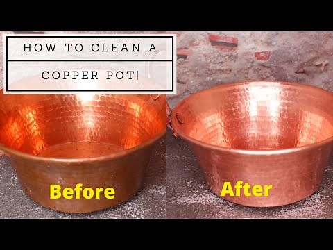 How to clean a copper pot!