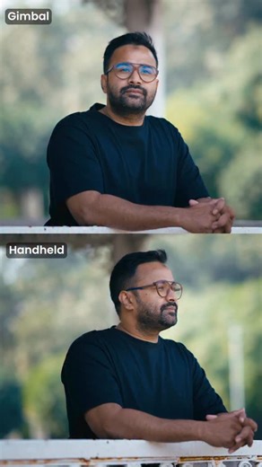 📸💥 Gimbal vs Handheld…. In this video, we are trying to show you how a handheld shot and a gimbal shot look in the same scene: ✨ Handheld Shot — Raw & Natural Movement : - Light shake and micro-jitters - Feels real, human, and organic - Unpredictable movement adds energy - Great for documentary, run-and-gun, or natural handheld style ✨ Gimbal Shot — Smooth & Cinematic: - Very smooth and controlled motion - Removes jitters and keeps the frame stable - Gives a clean, professional, cinematic look