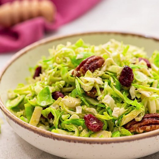 33K views · 126 reactions | Sweet and tangy, this Brussels Sprouts Slaw is an easy no-fuss side dish to serve with a holiday meal, dinner or lunch. The bonus is that it is even better the next day so is perfect for meal prep. Recipe: https://lexiscleankitchen.com/brussels-sprout-slaw/ | Lexi's Clean Kitchen | Facebook