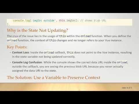 Solving the state not assigned inside onload function Problem in Vue.js
