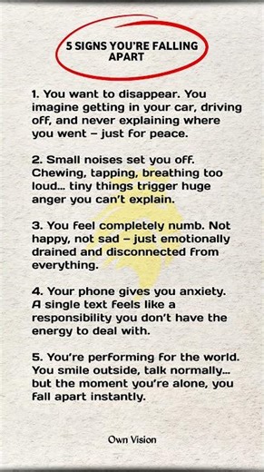 5 Signs You're Falling Apart