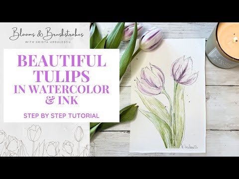 Paint Beautiful Tulips in Watercolor - Step-by-Step Tutorial