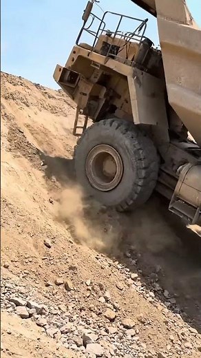 Massive Dump Truck Dumps on Extreme Slope! 🚧