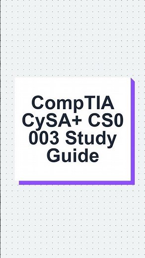 CompTIA CySA+ CS0-003 Study Guide – Pass the Exam in 30 Days #comptia #cybersecurity