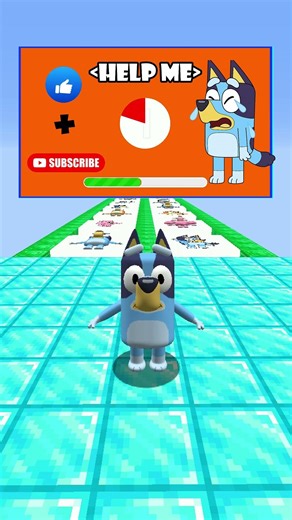 Can You Identify the Real Bluey Sky Logo? 😱 #minecraft #bluey