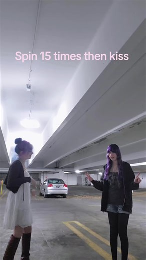 Cute Girlfriend Spin and Kiss Challenge