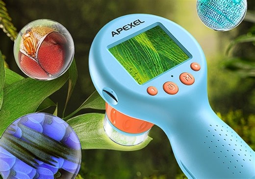 Teach your kids the microscopic world with Apexel kids microscope