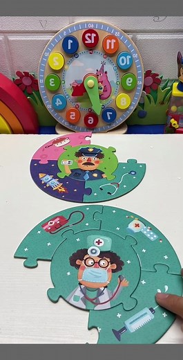 Colorful Puzzle Game for Children Featuring Cartoon Characters