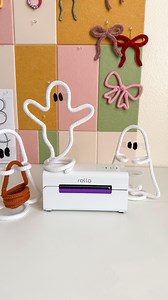 @rollo printer does more than just ship orders! This Halloween, it’s helping me create custom place cards to match my knitted wire ghost centerpieces. So many possibilities! 🎃 #Rollo #RolloIt #HalloweenCrafts #SmallBusiness | Knitted Wire with Isla Sierra Co