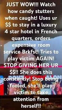 Candy stutters when caught then talks how she’s tortured to take attention off of her