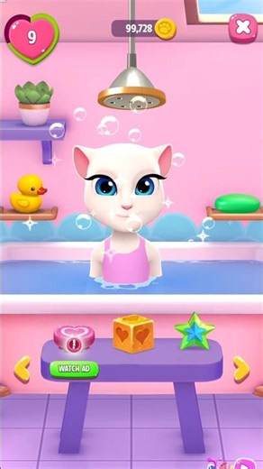 Talking Angela New Hairstyle 💇‍♀️✨ | Cute Makeover Shorts #talkingangela2 #talkingparot #shortsfeed
