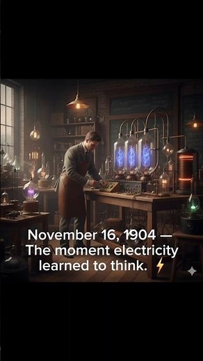 The spark that started modern electronics — patented November 16, 1904 ⚡💡 #TechHistory
