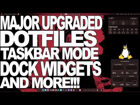 Dock Widgets are Cool! And taskbar mode and more! | Hyprland | Quickshell |