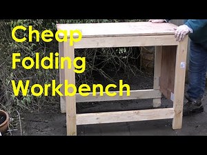 A simple and sturdy DIY folding work bench that is cheap and easy to make.