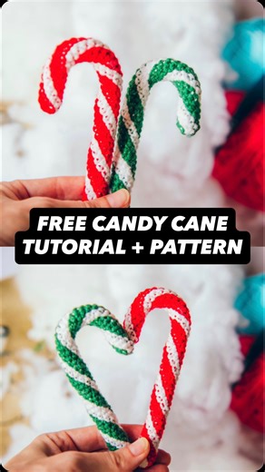 Emie & Kimberly on Instagram: "Yup. You read it right! A free candy cane tutorial and pattern all revealed in this post! Make yours today!! Don’t forget to follow though and go check out the tutorial video on our YouTube channel (link in bio) or just search EmNash Threads. We have a lot coming so please subscribe and help us continue to share free stuff with you! ✨✨❤️🥰 #crochet #christmascrochet #freetutorialcrochet #trending #viral"