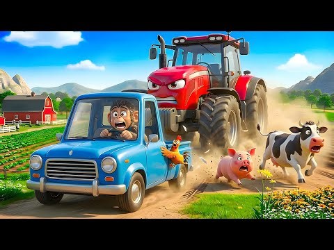 Funny Monkey | KiKi Fixes Tractor and Plows Beet Field - Farm Work | MonKey Cartoon