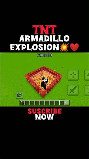 Minecraft TNT ARMADILLO EXPLOSION 💥❤ #minecraft​​ #minecraftshorts​​ #explosion​​ #gaming​​ #shorts