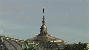 French flag on Grand Palais, Paris