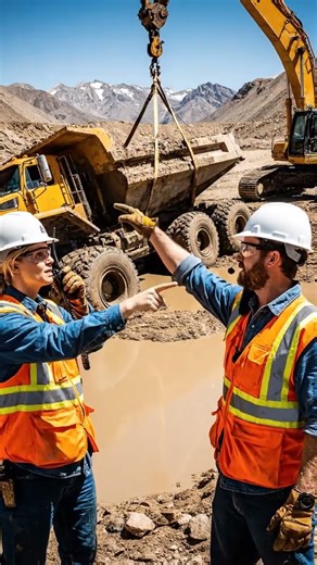 Giant Truck Recovery & Cliffside Crane Lift! 🏗️😱 #shorts