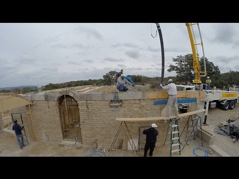 Bond Beam on a Compressed Earth Block House - Time Lapse