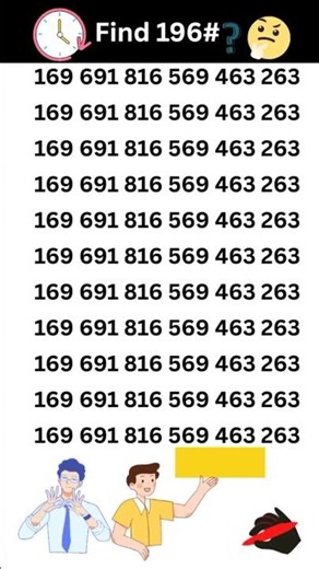 Only 1% Can Find “196” 😳 Can You Spot It?