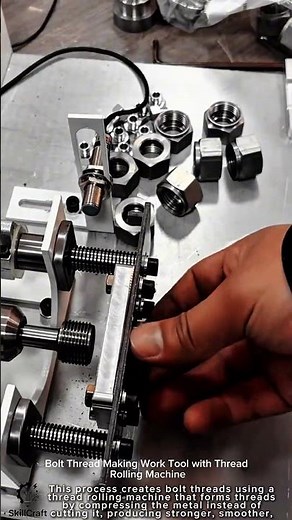 Bolt Thread Making Work Tool with Thread Rolling Machine #worktool