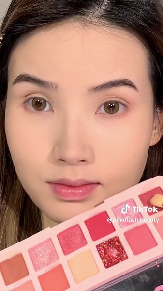 Tutorial red ruby makeup~✨ #pinkflash #pinkflashbeauty #pinkflasheyeshadow #eyeshadowhack #tutorial
