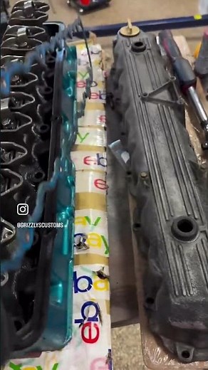 Jeep 4.2 amc 258 head and valve cover differences. #automobile #jeepcj #diy #mechanic