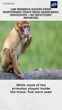 Lab Monkeys Escape from Overturned Truck Near Heidelberg, Mississippi – No Infections Reported