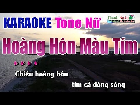 Hoàng Hôn Màu Tím Karaoke 9587| Tone Nữ - Nhạc Sống Thanh Ngân