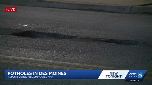 Potholes increase in Des Moines due to temperature changes