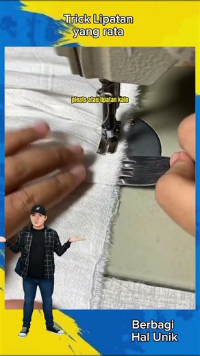 tutorial cara jahitan lipatan yang rapih #videoreaction