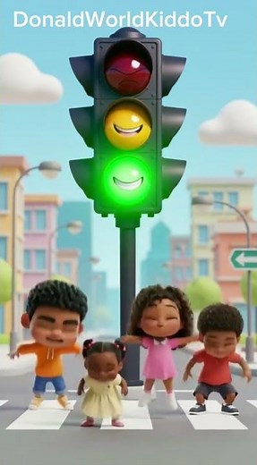 Red Light STOP 🚦 Green Light GO | Traffic Safety Song for Kids