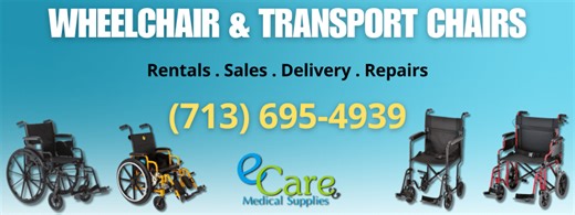 Lightweight Transport Wheelchairs In Northwest Houston, TX - E Care Medical Supplies