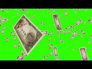 【フリー素材/背景素材】日本紙幣 お札 お金がふってくる 旧 古いお金 角度 横/Raining Money Japanese banknotes money is coming angle side