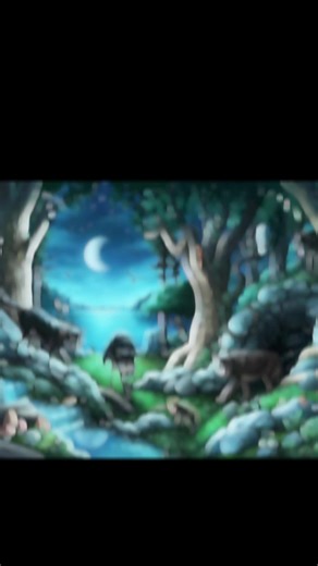 #wolves #river #night #moon #cresentmoon #eery #nightwolves #packofwolves #owl #leaderofthrpack #nightcrawlers #woods #woodsatnight #beautiful #art #notmyoriginalart