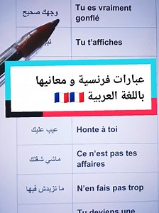 عبارات فرنسية و معانيها بالعربية | تعلّم تعابير شائعة