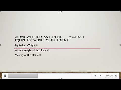 Equivalent Weight part 1