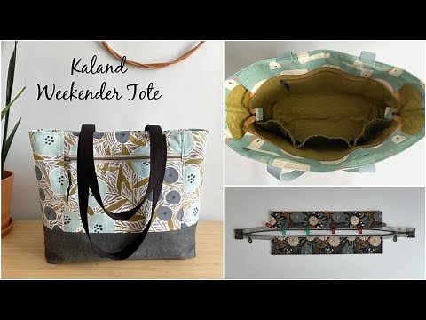 KALAND WEEKENDER TOTE ~ learn how to make this large zipper bag, perfect for an overnight trip. #sew